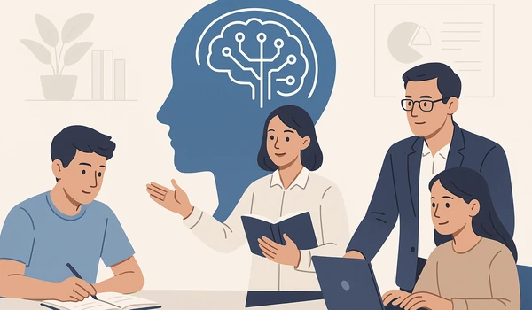 Ilustración sobre inteligencia artificial