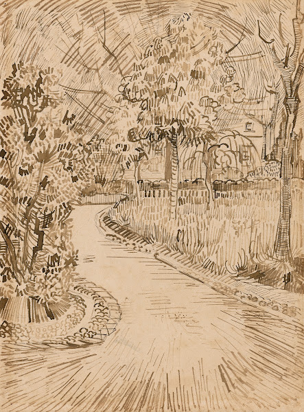 Parc à Arles avec un coin de la Maison Jaune 1888