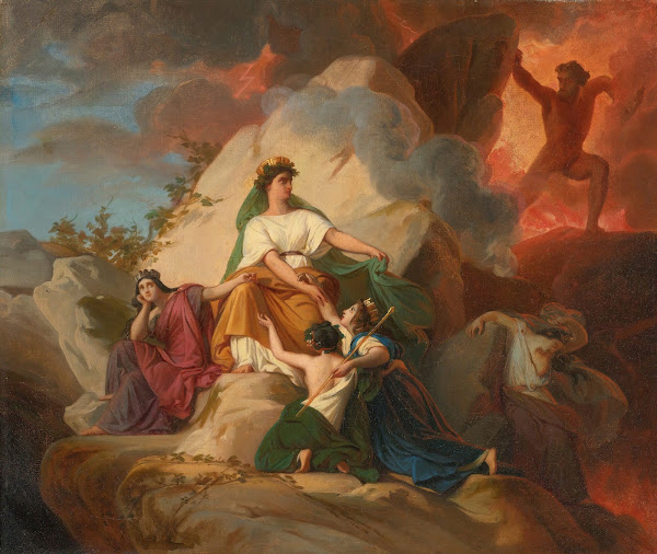 Cybele Opposing Vesuvius To Protect The Cities Of Stabia Herculaneum Pompeii And