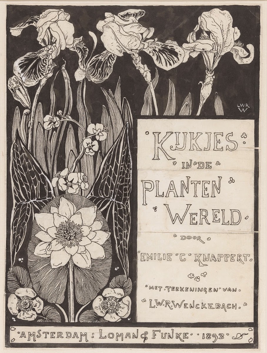 Bandontwerp voor Knappert Emilie C Kijkjes in de plantenwereld 1893
