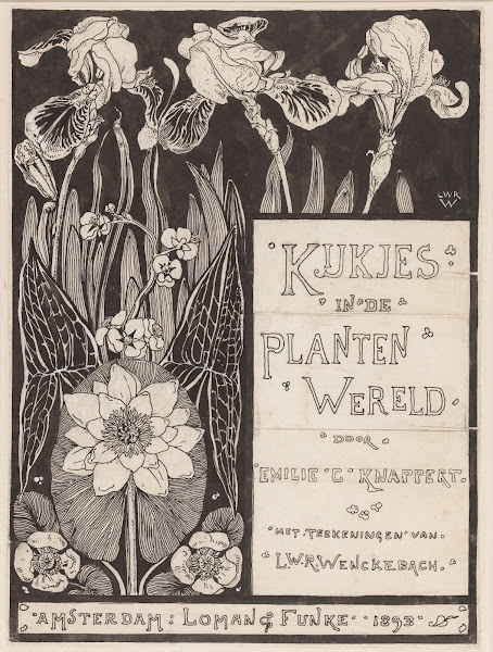 Bandontwerp voor Knappert Emilie C Kijkjes in de plantenwereld 1893