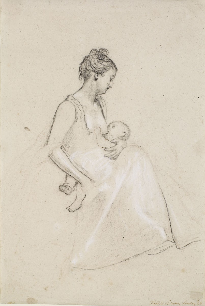 Infants Repast  Study of a Mother and Child