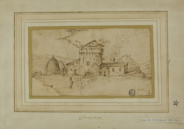 Farm With Tower And Haystacks