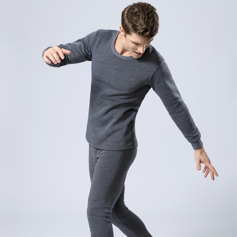 Men's Thermal Set, insulated, crew neck or stand-up collar