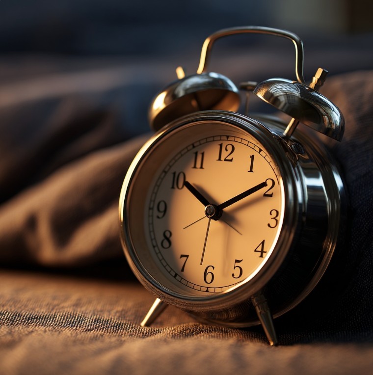 새벽 시간을 가리키는 시계