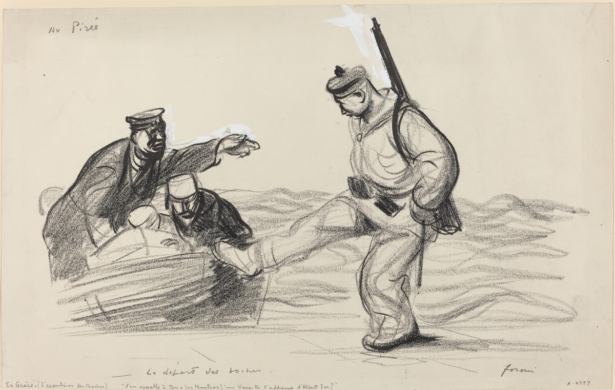Au Piree  Le depart des boches c 1914 1919