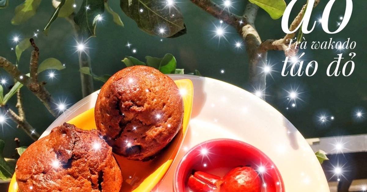 Bánh muffin táo đỏ khô