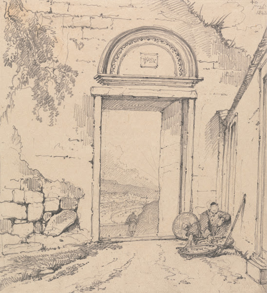 Peasant Seated by a Doorway 1842