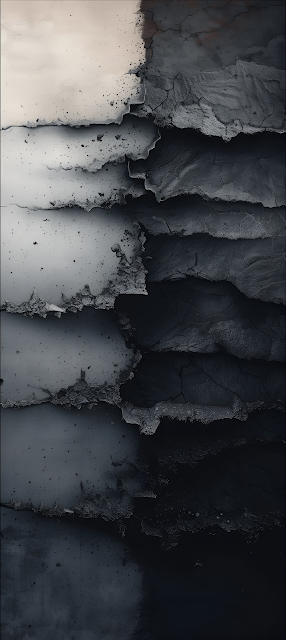Layered Concrete Texture Abstract Monochrome Gradient Art - Free mobile Wallpaper