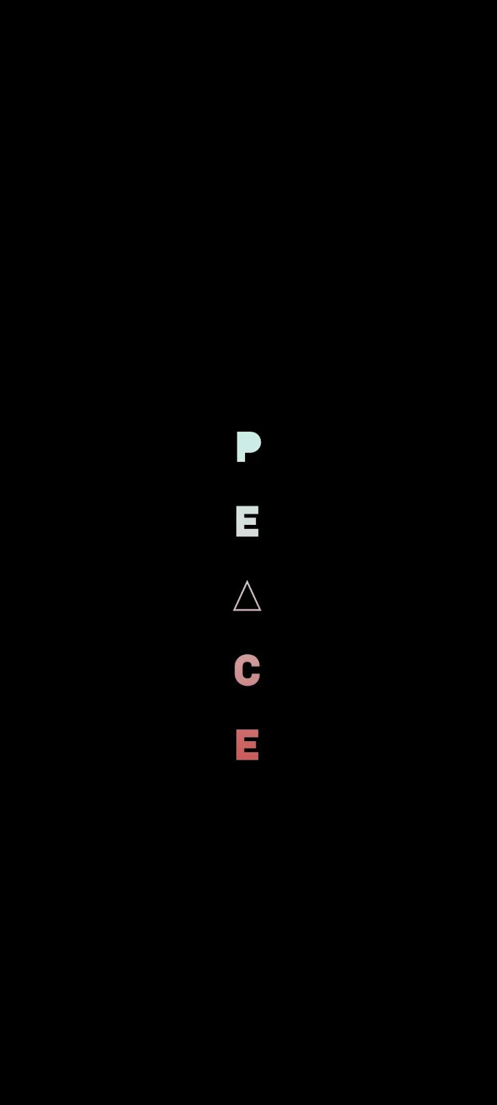 Minimalist Peace Typography Art - Graphic Design iPhone Wallpaper (972x2160)