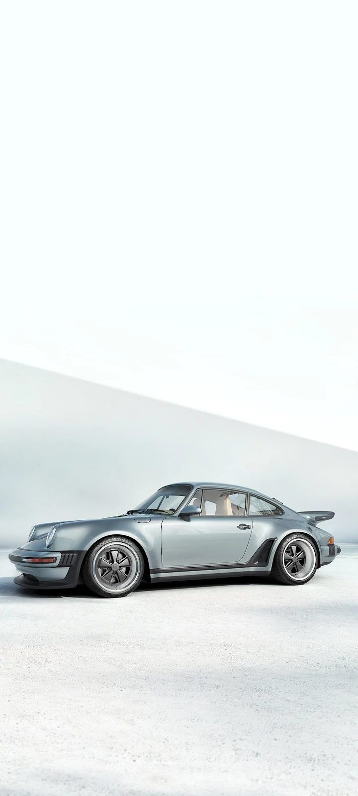 Silver Classic Porsche 911 - Automotive Photography iPhone Wallpaper (972x2160)