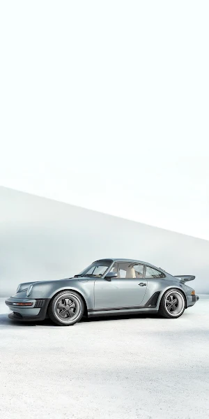 Silver Classic Porsche 911 iPhone Wallpaper Background