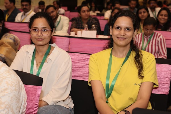Delegates in conversation
