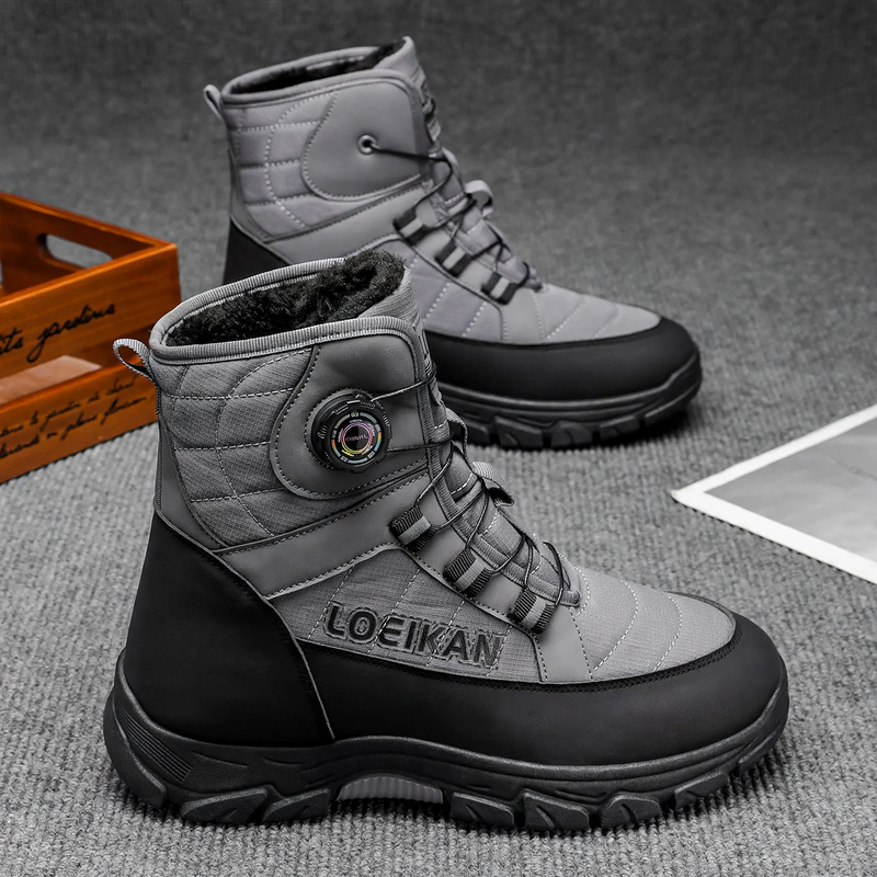 Gefütterte Herren-Winterstiefel, große Größen