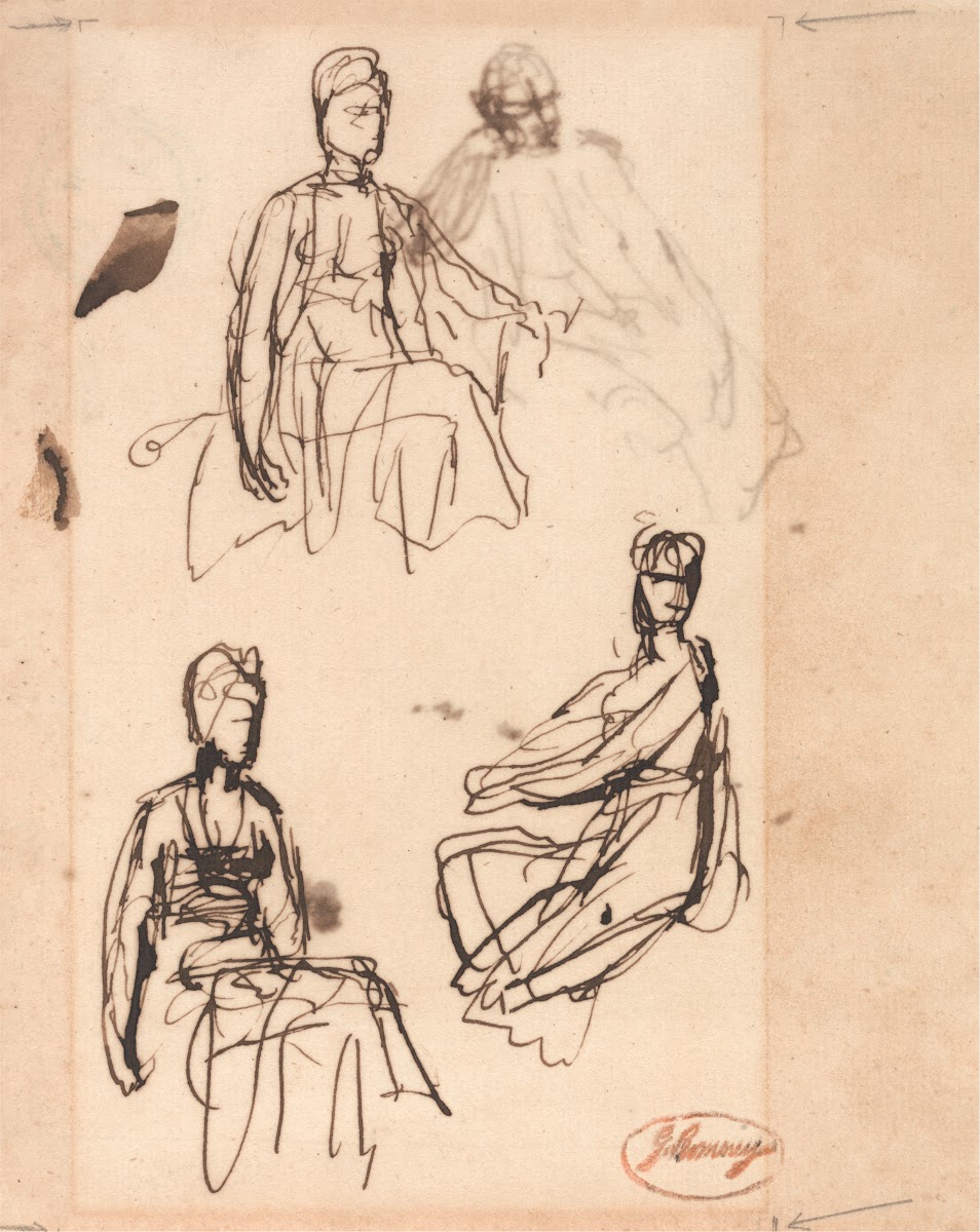 Seated Woman Three Studies