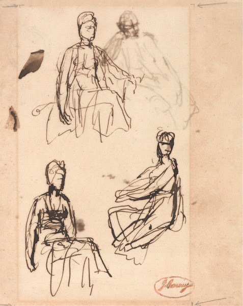 Seated Woman Three Studies
