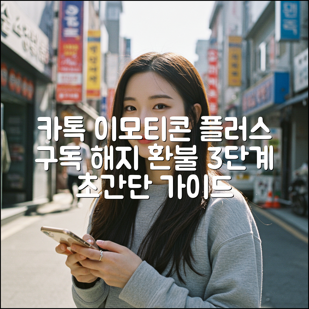 카톡 이모티콘 플러스 구독 해지 & 환불 3단계 완벽 가이드