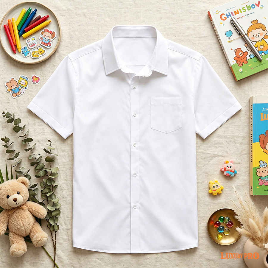 AOP EVE Children's Normal Collar Shirt - Pocket