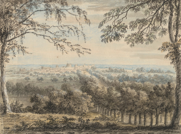 A View Of Windsor Castle And The Long Walk From Snow Hill