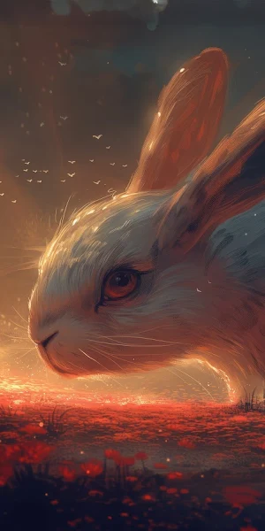 Ai Art, Illustration, Alice In Wonderland, Rabbits 5K Wallpaper Background