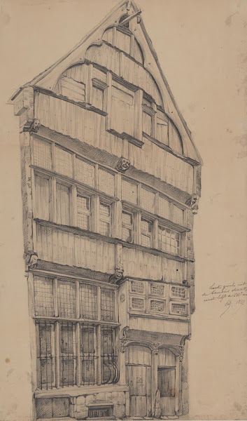 Houten gevel in de Saucierstraat 1837