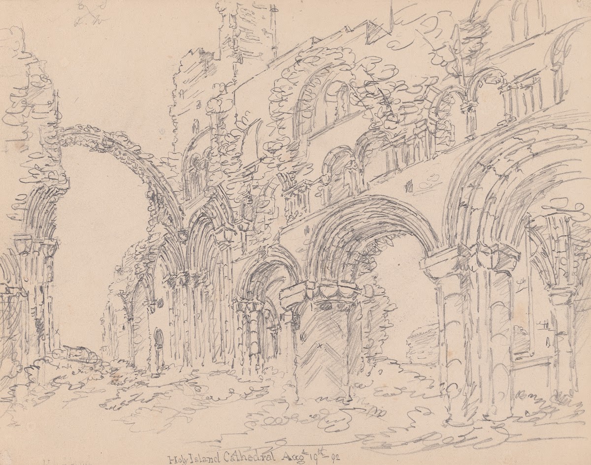 Lindisfarne Priory Holy Island Northumberland 1792