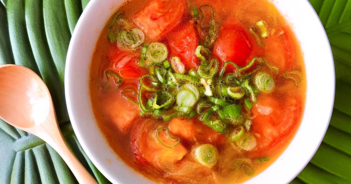 🌱 Canh Cà Chua Chay Đơn Giản