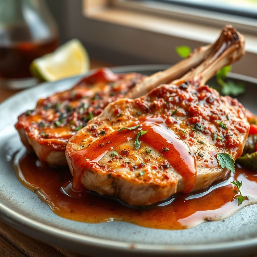 Juicy Sicilian Pork Chops with Easy Mediterranean Marinade – Quick Weeknight Winner finished