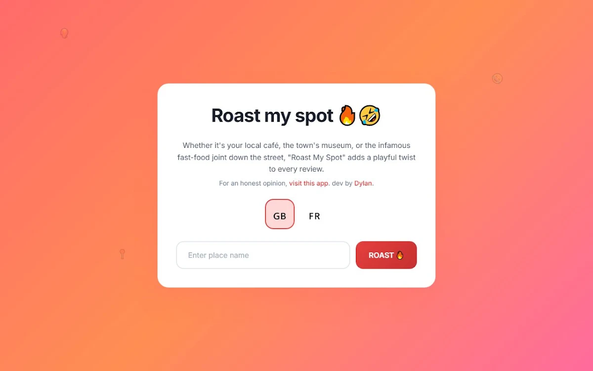 Captura de Roast My Spot