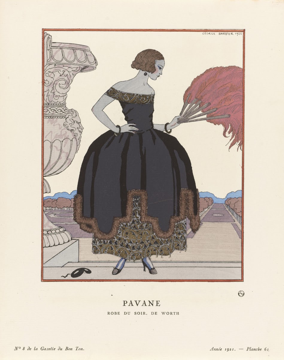 Pavane Robe du soir de Worth 1921