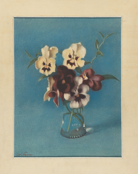 Viooltjes in een glazen vaasje 1870 1923