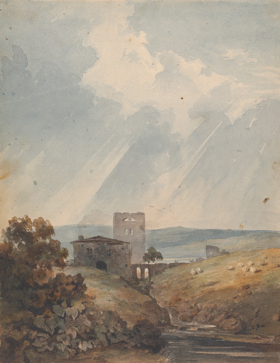 Landscape with Castle Hills and Mountains