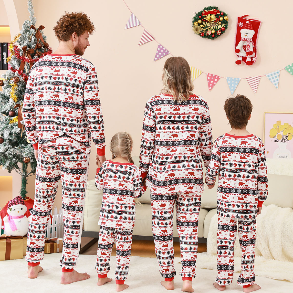 Familien-Schlafanzug-Set mit Karomuster