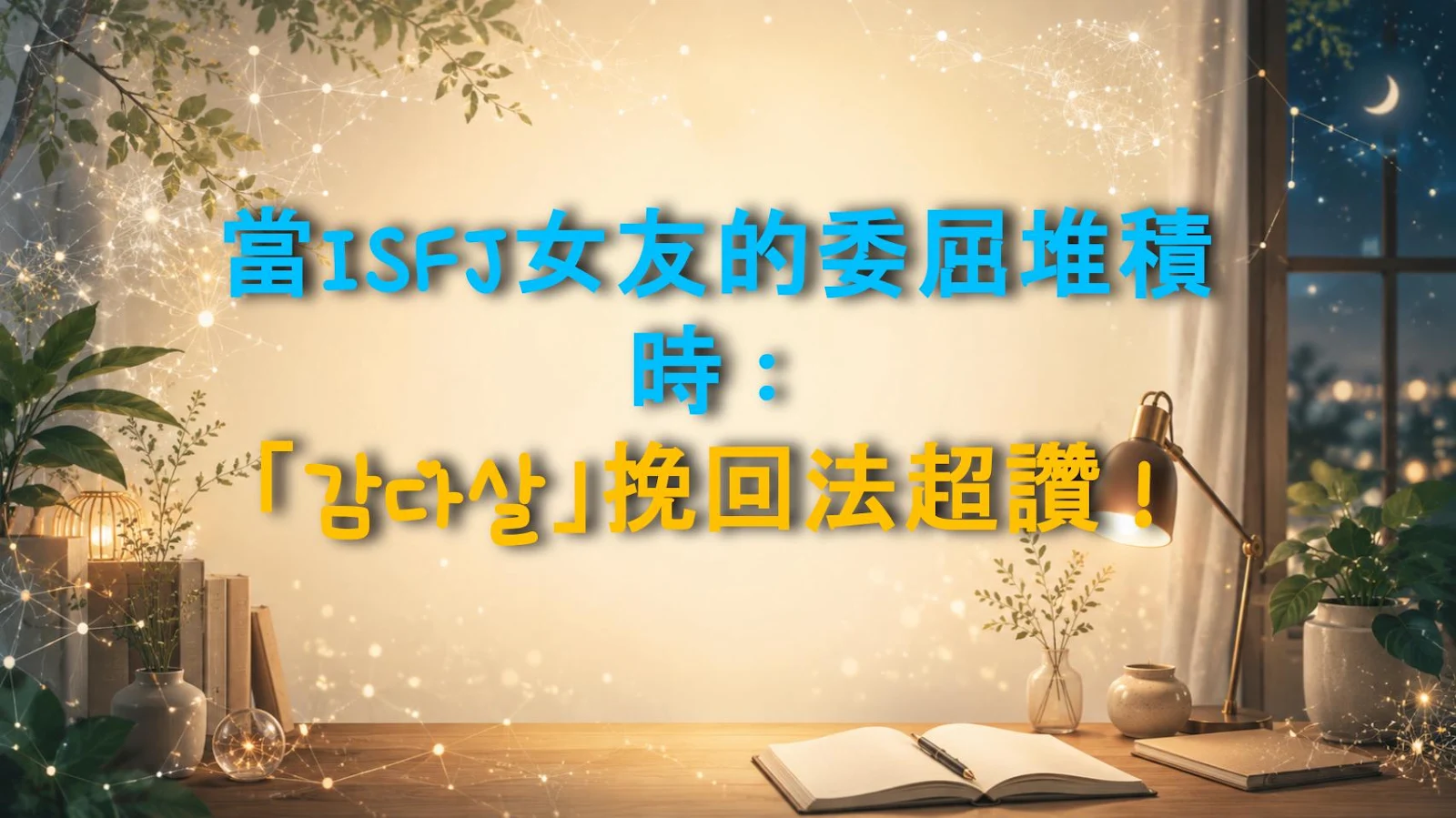 當ISFJ女友的委屈堆積時：「감다살」挽回法超讚！