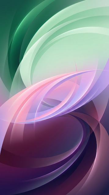 Abstract Sweeping Arcs Gradient Background in Emerald and Plum - Free mobile Wallpaper