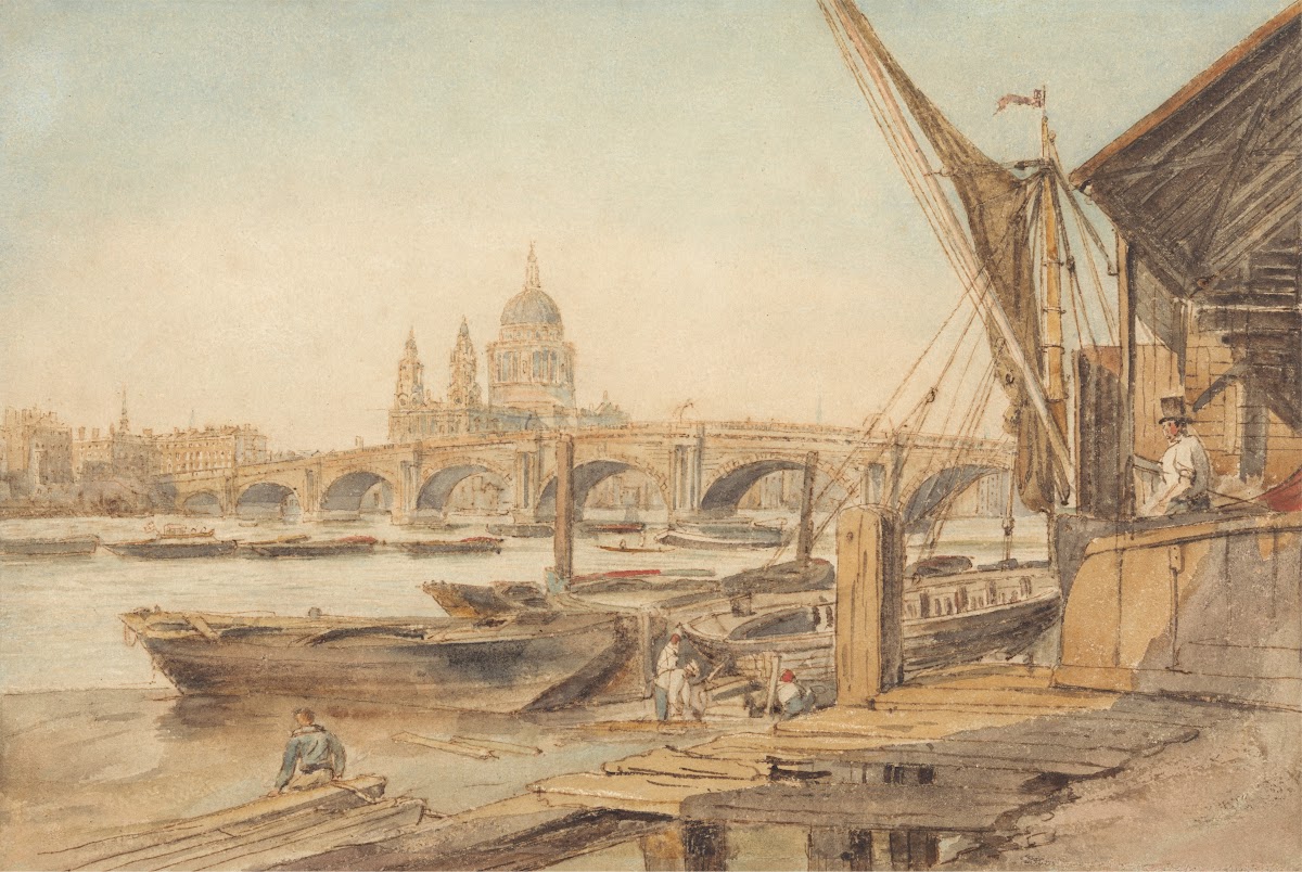 St Pauls Cathedral and Blackfriars Bridge ca 1817