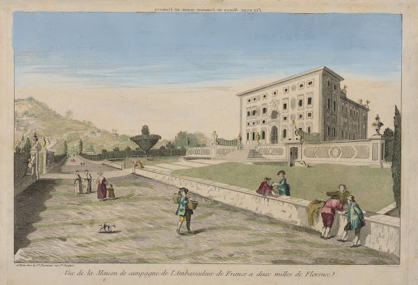 View of the country House of the French Ambassadeur two miles from Florence 1750