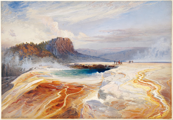 The Great Blue Spring of the Lower Geyser Basin Yellowstone ca 1875