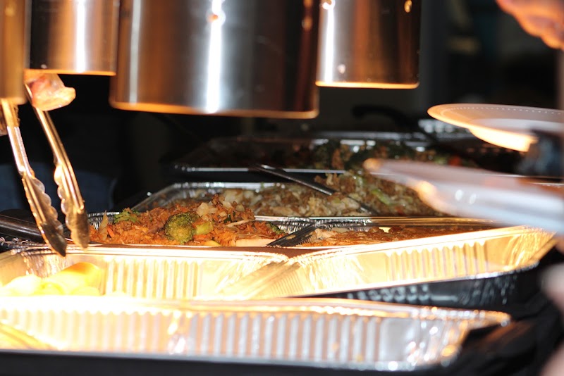 Warming trays at an event