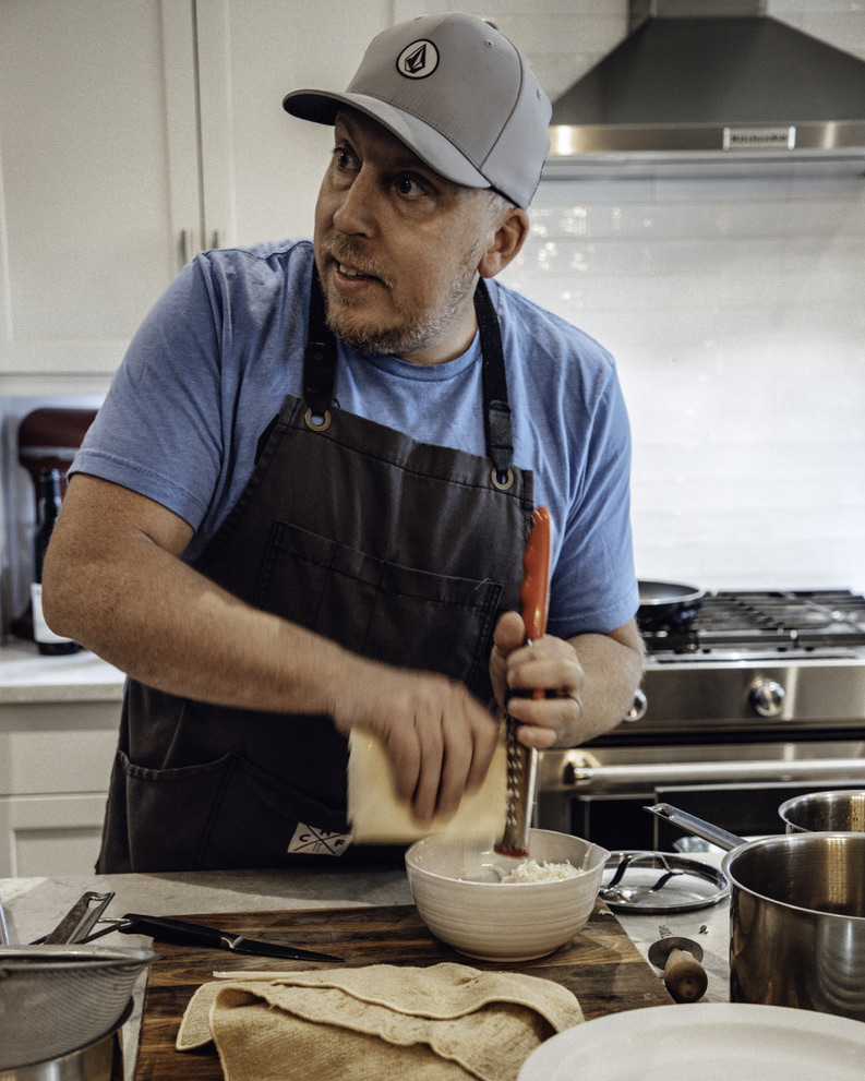 Cooking a private dinner