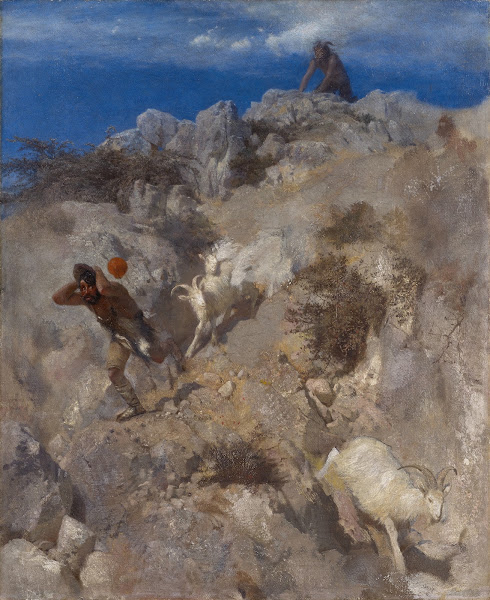 Pan Frightening A Shepherd Terrified Panic 1865