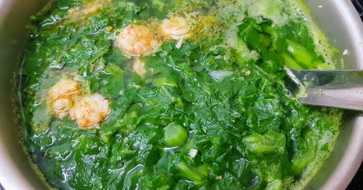 Canh cải nấu tôm