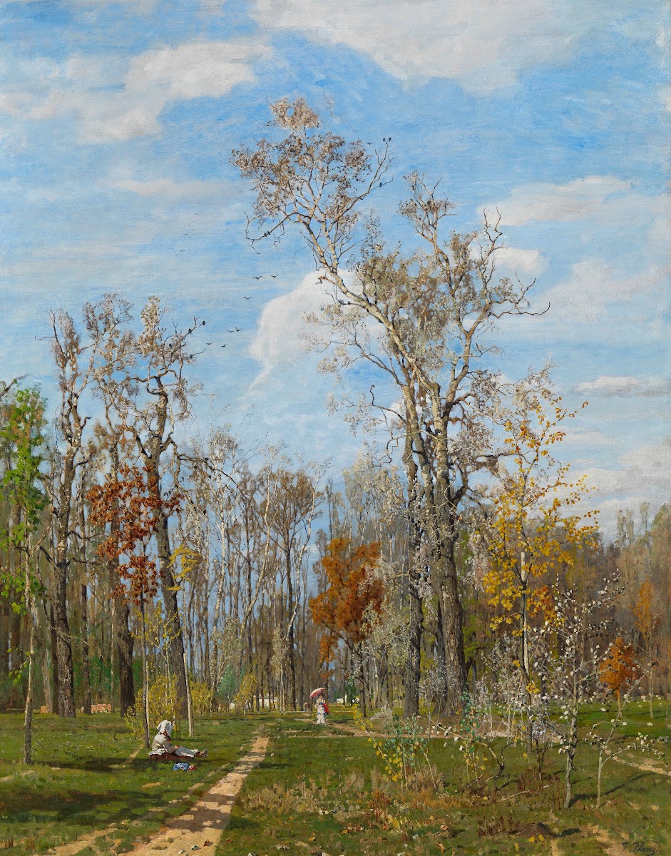 In der Krieau Praterpartie im Frühling ca 1882