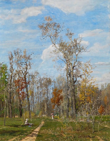 In der Krieau Praterpartie im Frühling ca 1882