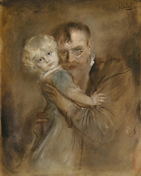 Selbstportrait mit Tochter Marion 1894