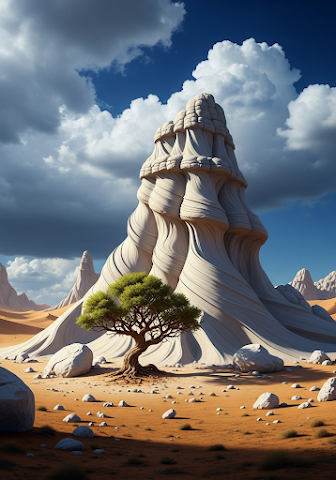 Sculpted White Sandstone Desert