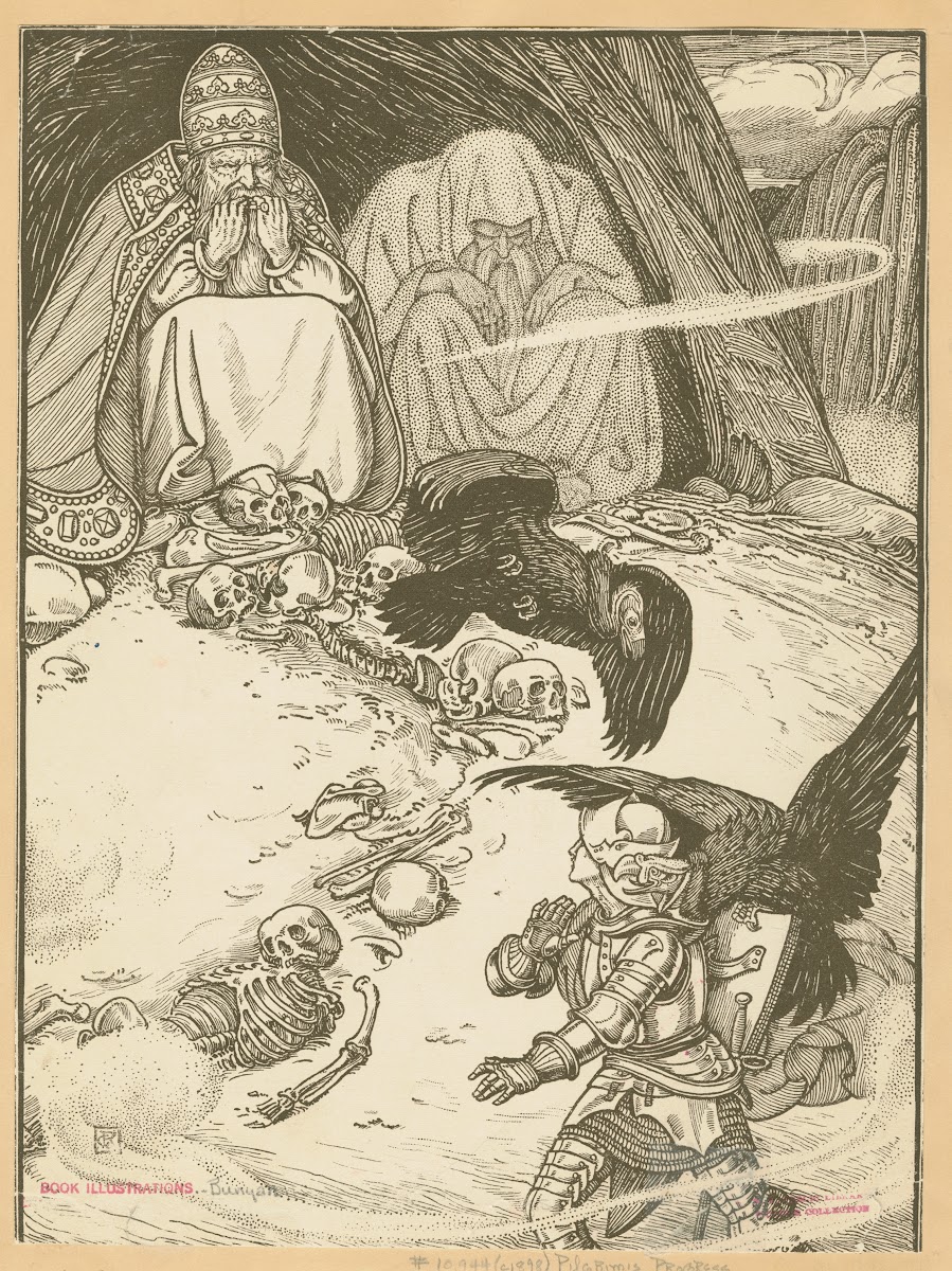 I espied a little before me a cave where two giants pope and pagan dwelt 1898