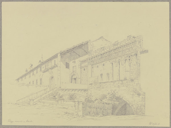 Der Palazzo vescovile in Viterbo 1851