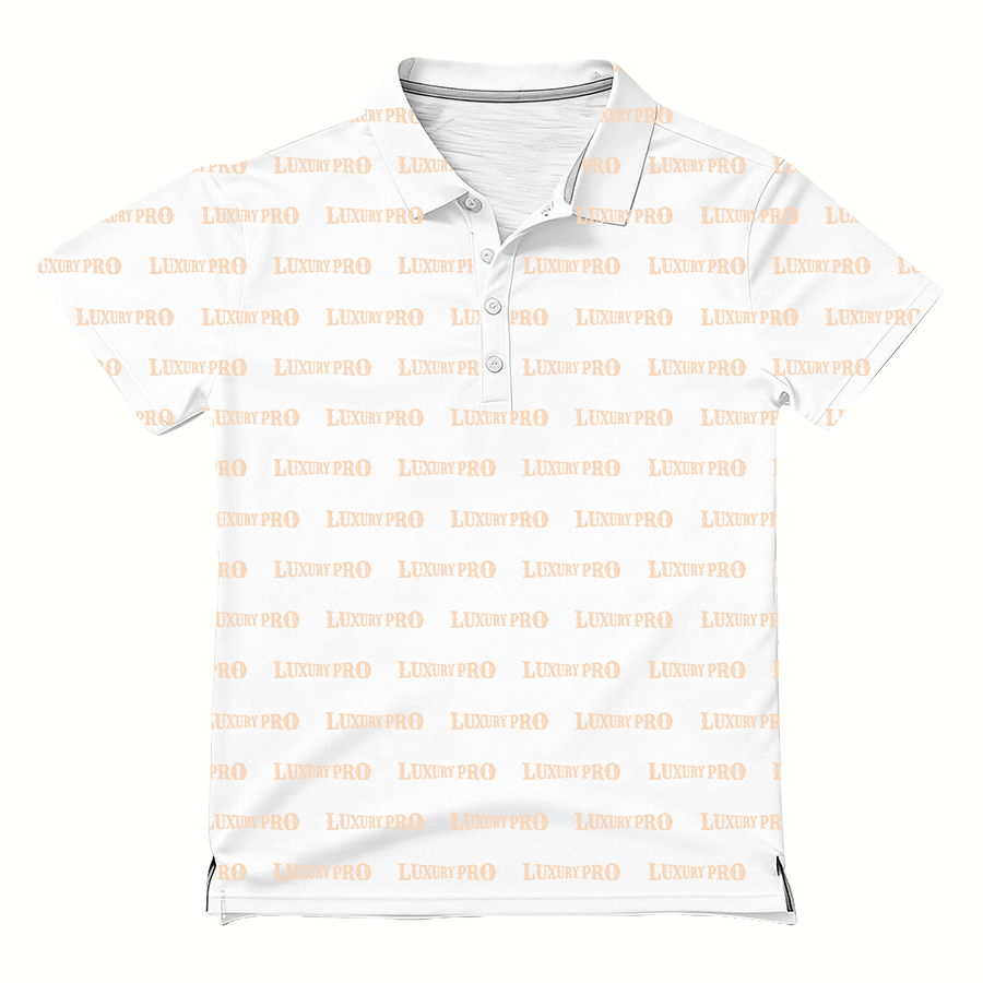 AOP Four-Button Short-Sleeve Shirt