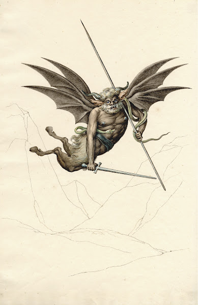 Winged devil from a fresco in the Camposanto at Pisa